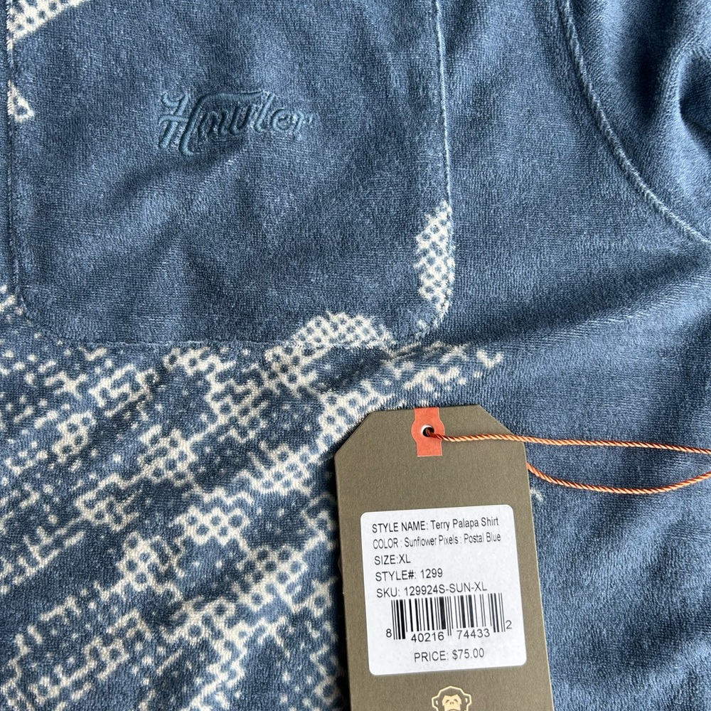 Howler Brothers Terry Shirt in Blue and White